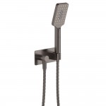 Tono Hand Shower, Soft Square Plate, Gun Metal